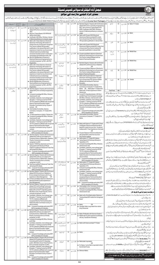 fesco jobs advertisement 2023 