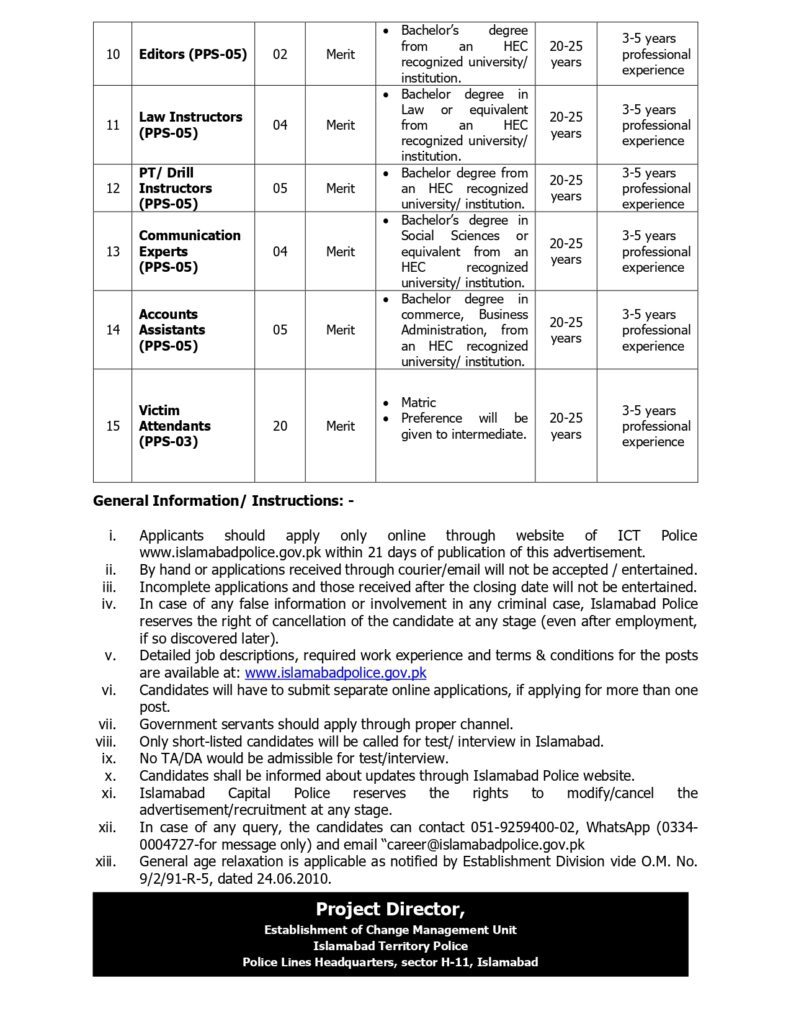 ICT police jobs advertisement 2023