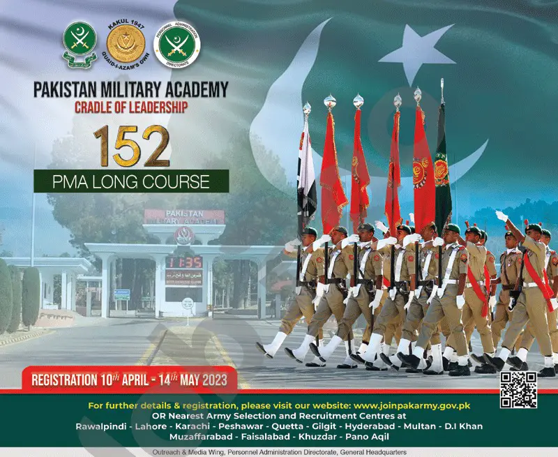 Pak Army PMA 152 long course Jobs advertisement