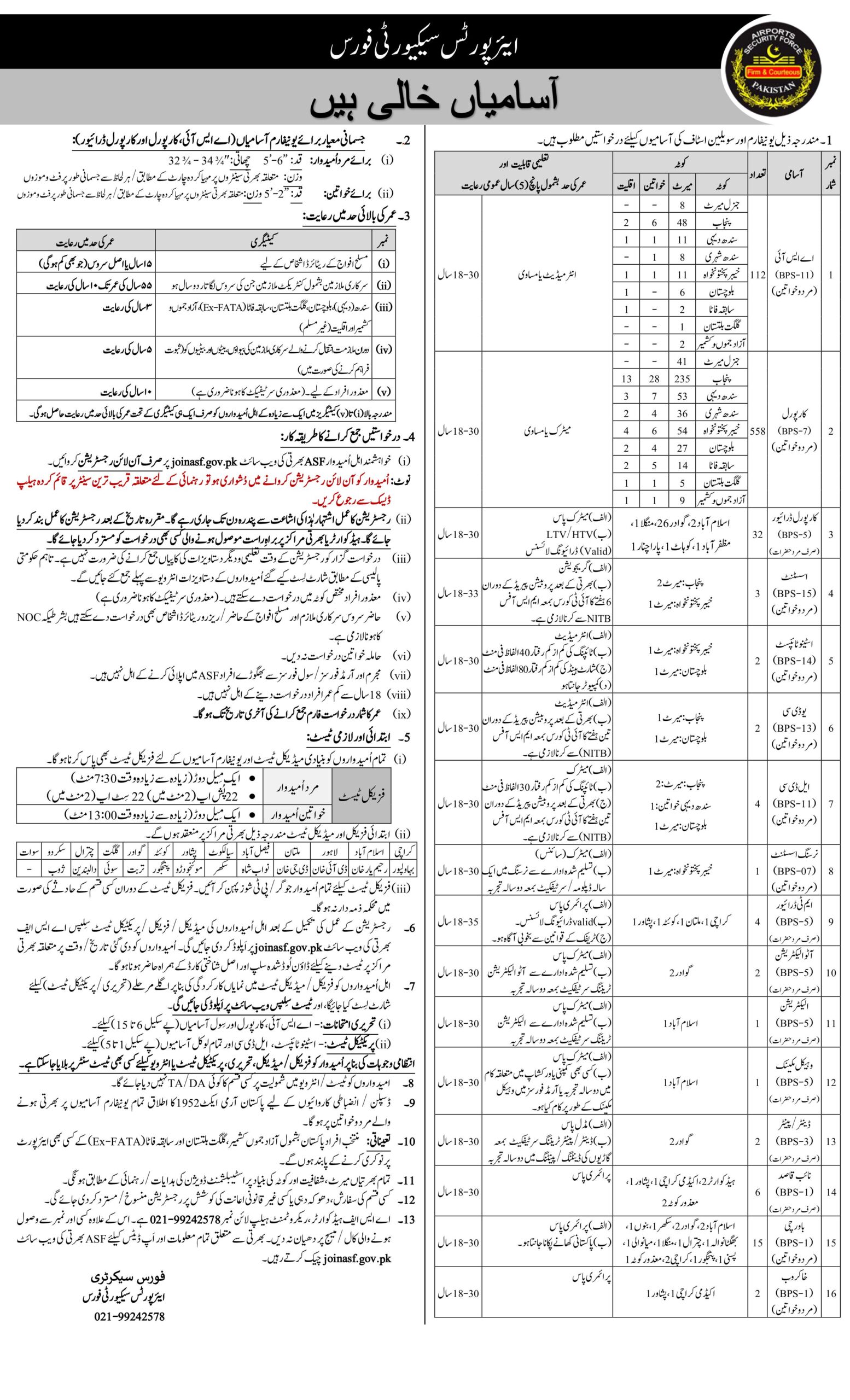 ASF Jobs 2023 Advertisement