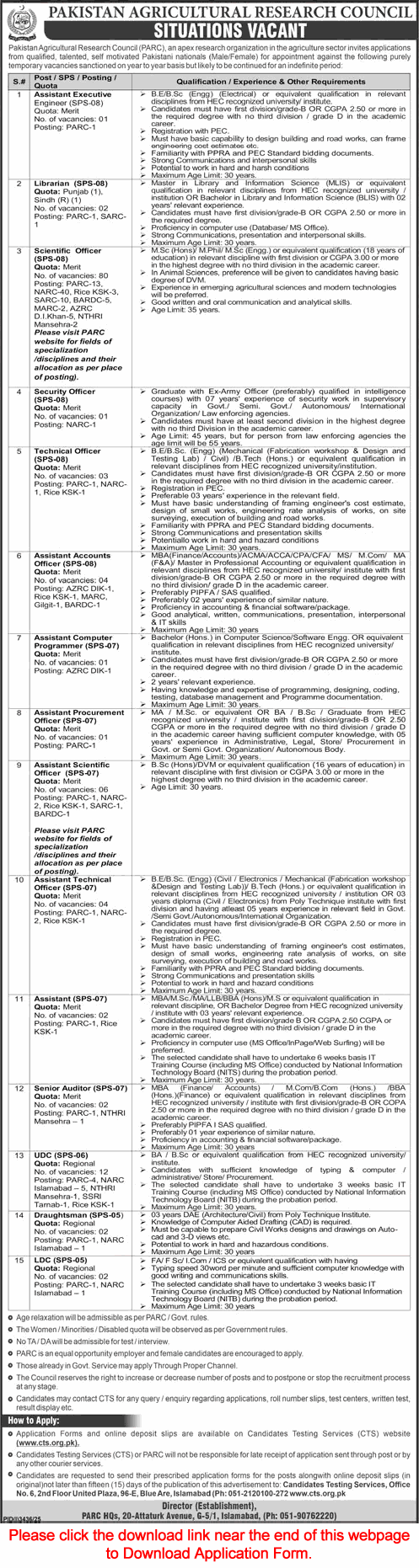 Pakistan Agriculture Counsil Research Jobs 2025 - Latest Jobs in Pakistan 2025 3 PARK Today All Jobs