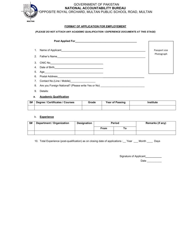 National Accountability Bureau Jobs 2023 Apply Online » Today All Jobs