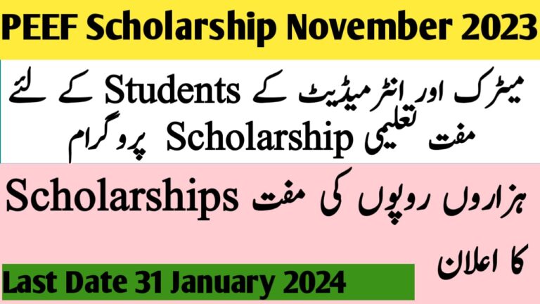 PEEF Scholarships November 2023