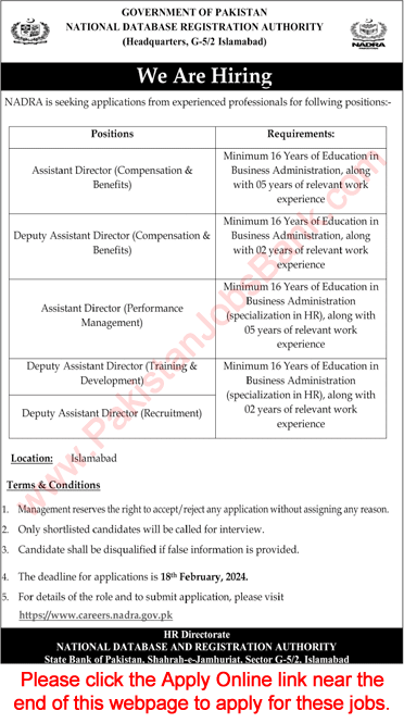 NADRA Jobs 2024 In Pakistan Join NADRA Today Today All Jobs   Nadra 