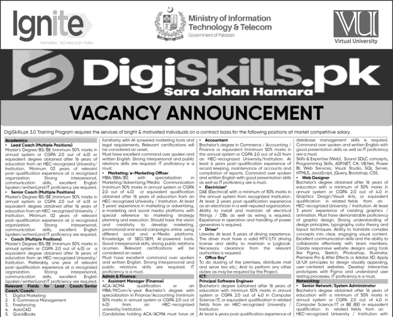 DigiSkills Pakistan Jobs 2025